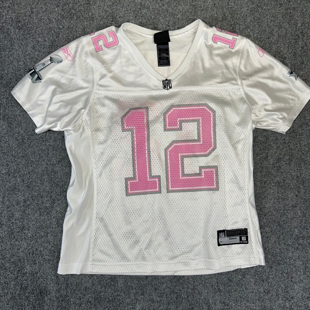 Reebok Aaron Rodgers Green Bay Packers NFL Jersey White Pink Womens Large L 12